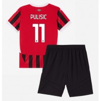 Maglie da calcio AC Milan Christian Pulisic #11 Prima Maglia Bambino 2024-25 Manica Corta (+ Pantaloni corti)